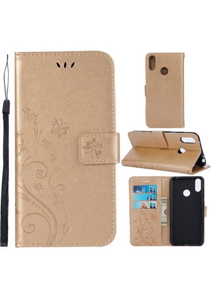 Huawei Filp 2019 Kart Tutucu Pu Deri Manyetik Kapatma Bilek Için Filp Durumda (Yurt Dışından)