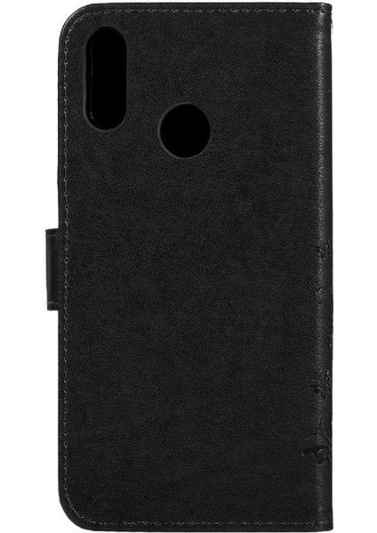 Huawei P Akıllı 2019 Kart Tutucu Için Kickstand Pu Deri Bilek Durumda (Yurt Dışından)