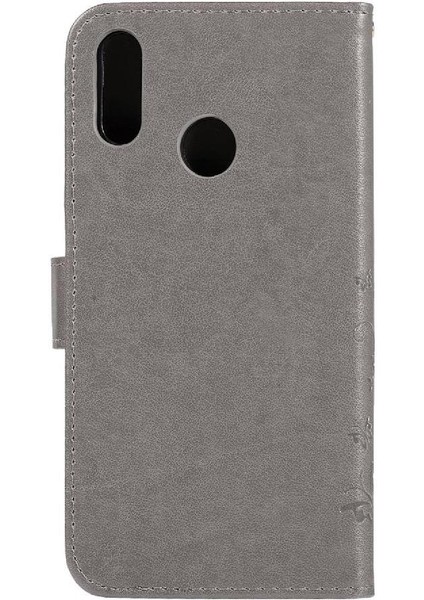 Huawei P Akıllı 2019 Kart Tutucu Için Kickstand Pu Deri Bilek Durumda (Yurt Dışından)