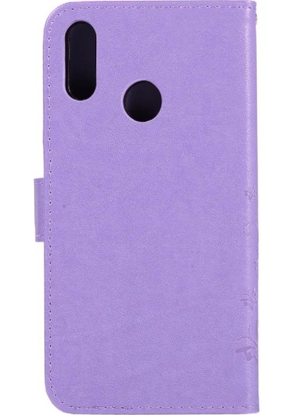 Huawei P Akıllı 2019 Kart Tutucu Için Kickstand Pu Deri Bilek Durumda (Yurt Dışından)