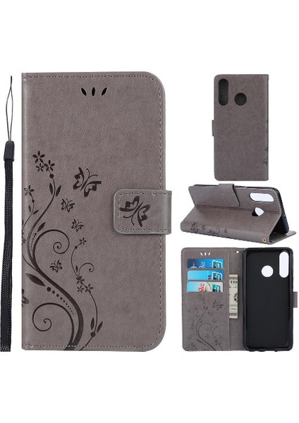 Huawei P30 Lite Bilek Kayışı Kart Tutucu Manyetik Kapatma Pu Için Filp Durumda (Yurt Dışından)