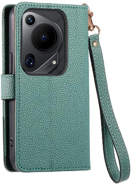 Huawei Pura 70 Için Flip Case Ultra Fermuar Darbeye Deri Kılıf Aşk (Yurt Dışından)