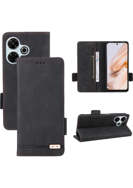 Xiaomi Redmi Için Flip Case 13 4g Kapak Toka ile Kickstand Kart Tutucu (Yurt Dışından)