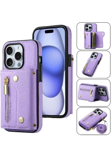 IPhone 11 Için Kılıf Pro Kart Yuvaları Mini Sırt Çantası Uzun Kayış Hafif (Yurt Dışından)