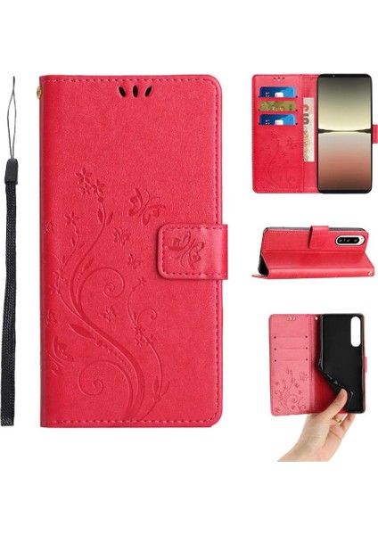 Sony Xperia 5 V Kickstand Kart Tutucu Için Filp Durumda Manyetik Kapatma Bilek (Yurt Dışından)
