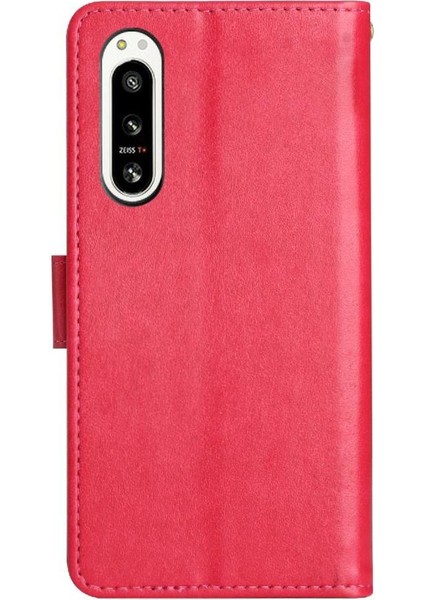 Sony Xperia 5 V Kickstand Kart Tutucu Için Filp Durumda Manyetik Kapatma Bilek (Yurt Dışından) modelleri