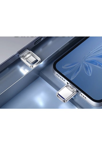 CU20 64Gb.Usb 3.2 ve Type-C Girişli Tüm Telefonlara İphone 15/16 Serisine Samsung Xiaomi Huawei Oppo Uygun Süper Hızlı Usb Flash Bellek Otg Çift Giriş Metal Sağlam ve Orginal