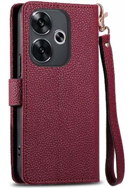 Xiaomi Poco F6 Cüzdan Fermuar Aşk Için Flip Case Darbeye Deri Kılıf (Yurt Dışından)