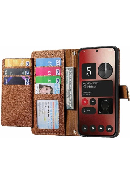 Nothing Flip Case Telefon 2A Aşk Darbeye Dayanıklı Cüzdan Deri Kılıf Fermuar (Yurt Dışından)