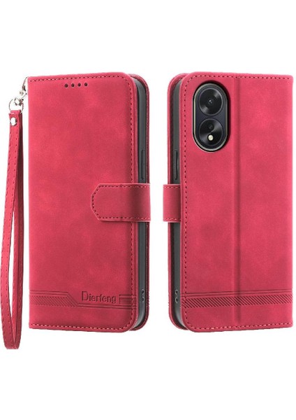 Oppo A38 4g Premium Bileklik Manyetik Kapatma Kart Yuvaları Için Flip Case (Yurt Dışından)