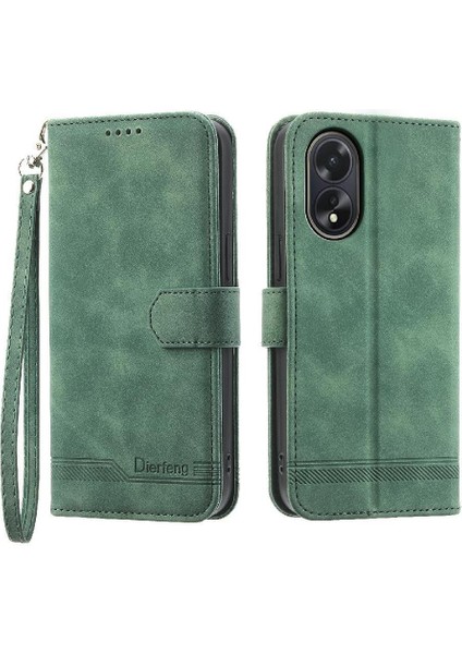 Oppo A38 4g Premium Bileklik Manyetik Kapatma Kart Yuvaları Için Flip Case (Yurt Dışından)