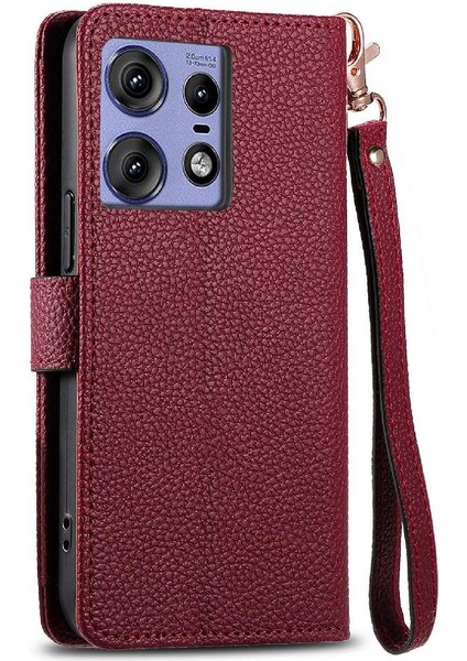 Motorola Kenar 50 Pro Aşk Deri Kılıf Cüzdan Fermuar Için Flip Case (Yurt Dışından)