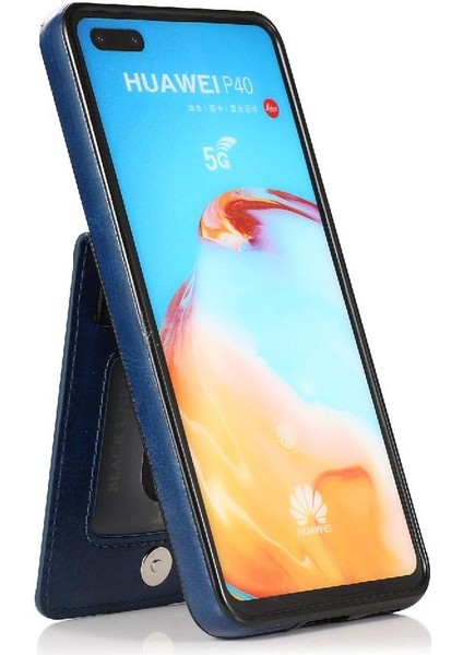 Manyi Mall Huawei P40 Manyetik Toka Kickstand Vaka Cüzdan Kartı ile Uyumlu (Yurt Dışından)