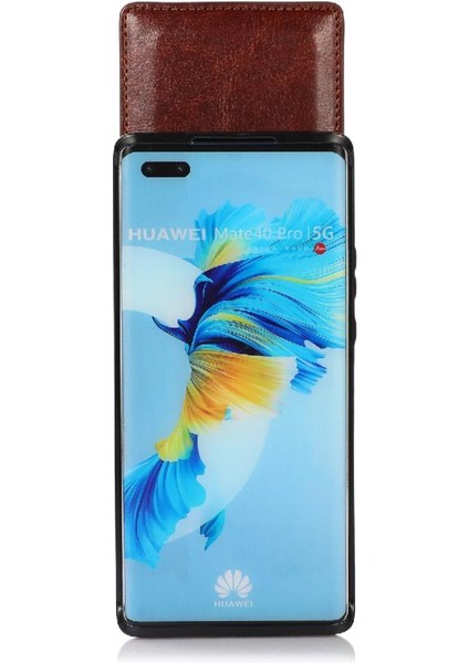 Manyi Mall Huawei Mate 40 Kart Tutucu ile Uyumlu Premium Deri Çanta Cüzdan (Yurt Dışından)