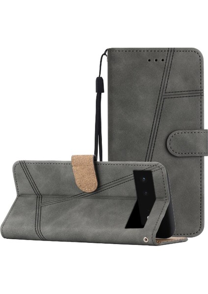 Google Piksel 6 Cüzdan Için Flip Case Pu Deri Flip Folio Tam Koruma (Yurt Dışından)