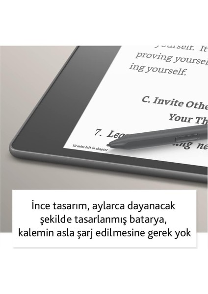 Kindle Scribe (2022) 16GB 10.2" Gri (W Premium Pen) fiyatları