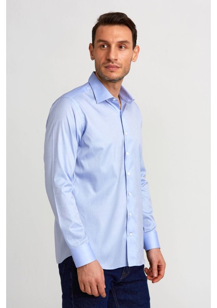 Platinium Regular Fit Mavi Erkek Gömlek PLTG004_D35 modelleri