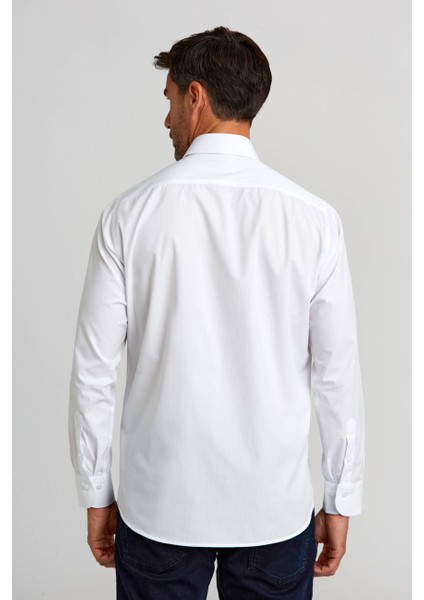 Regular Fit Pötikare Beyaz Erkek Gömlek GM23K232095_D01 fiyatları