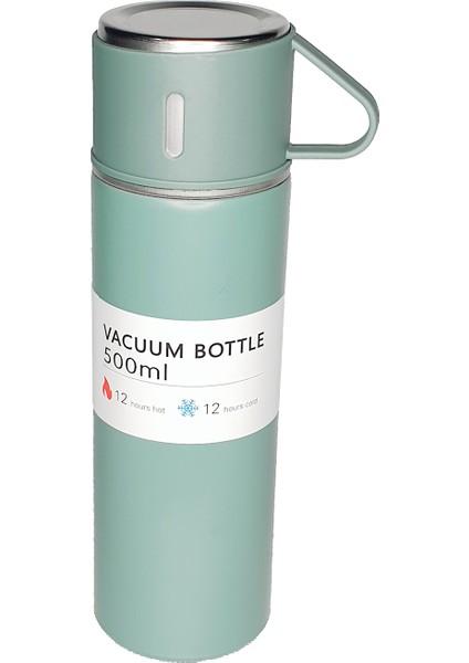 Teknoloji Sus 304 Paslanmaz Çelik Bardaklı 500 ml Vakumlu Termos