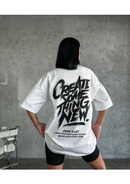 Büyük Beden Özel Tasarım Don't Let Sırt Baskılı Yeni Trend Sokak Modası Battal Kadın T-Shırt