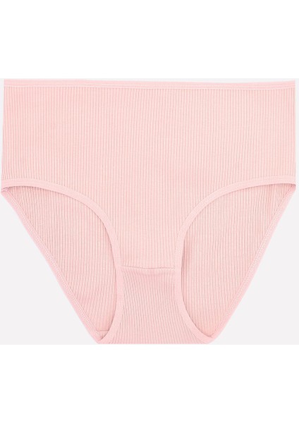 Ekru Lila Pembe 3lü Lazer Kesim Yüksek Bel Külot modelleri