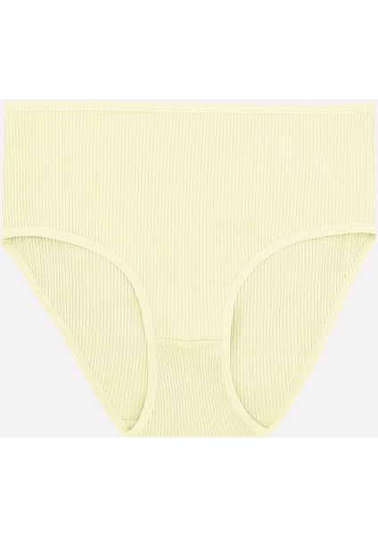 Sarı Mint Indigo 3lü Lazer Kesim Yüksek Bel Külot modelleri