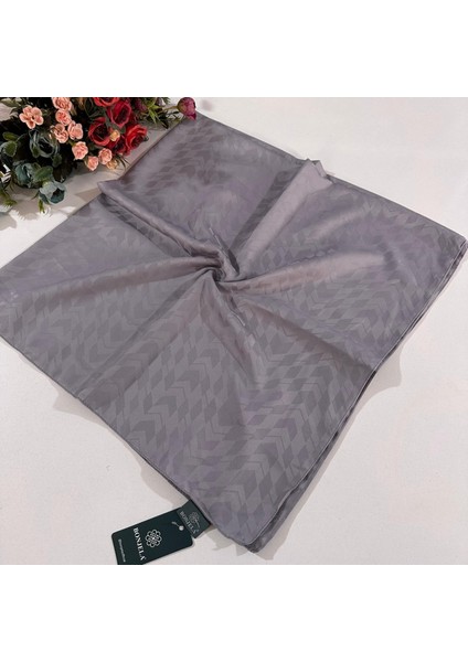 Lüx Jakarlı Pamuk Eşarp Soft Gri JPB0211
