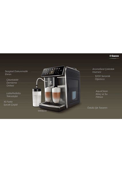 GranAroma SM6685/00  Deluxe Tam Otomatik Espresso Makinesi