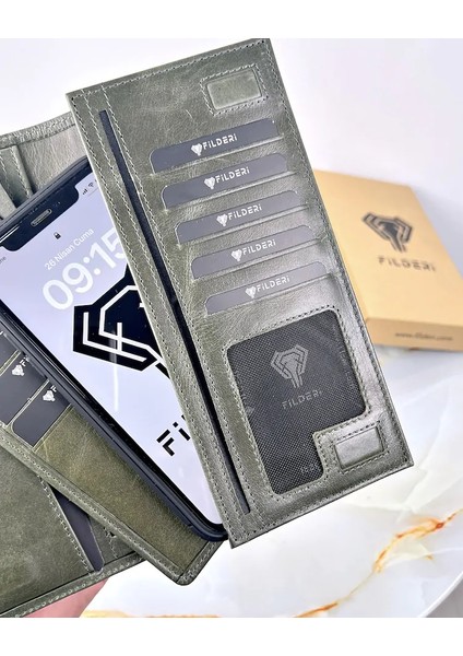 Telefon Bölmeli Mıknatıslı Cüzdan ve Kartlık