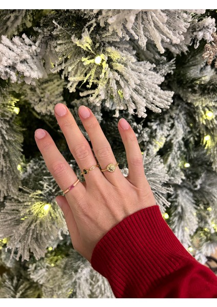 14 Ayar Altın Mavi Mineli Taşlı Yüzük KRS194-14GRZ fiyatları