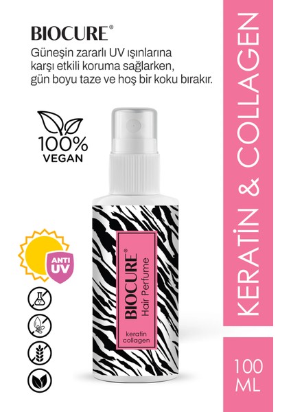 Uv Koruyuculu Keratin Collagen Saç Parfümü - 100 ml