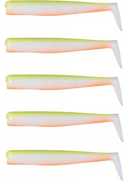 Lb Sandeel 10CM Silikon Yem Iğnesiz (5 Adet) Lemon Back