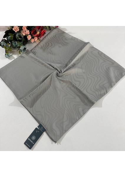 Lüx Jakarlı Pamuk Eşarp Soft Gri JPB0110