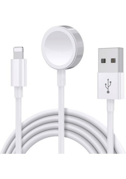 Akıllı Saat Lightning-Wireless USB Şarj Kablosu 1.2m