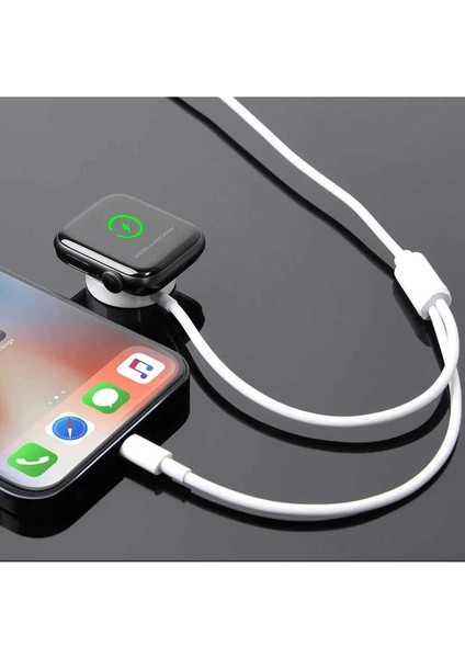 Akıllı Saat Lightning-Wireless USB Şarj Kablosu 1.2m