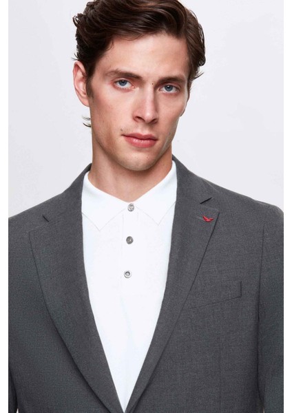 Slim Fit Gri Düz Mono Yaka Çift Yırtmaçlı Astarlı Takim Elbise 4HF05ORT01577 fiyatları