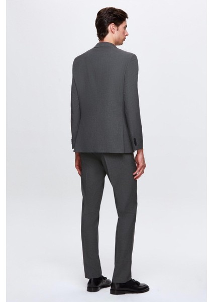 Slim Fit Gri Düz Mono Yaka Çift Yırtmaçlı Astarlı Takim Elbise 4HF05ORT01577 indirimleri