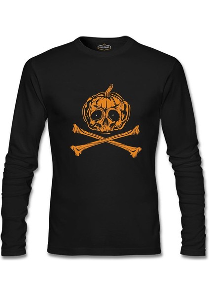 Kuru Kafa Bal Kabağı Siyah Erkek Sweatshirt