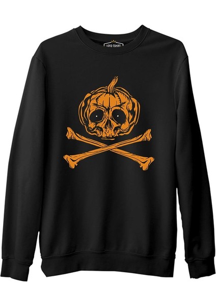 Kuru Kafa Bal Kabağı Siyah Erkek Kalın Sweatshirt