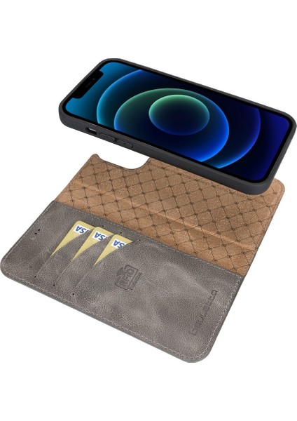 Apple iPhone 13 Pro Max Uyumlu Deri Cüzdanlı Kılıf TN18E