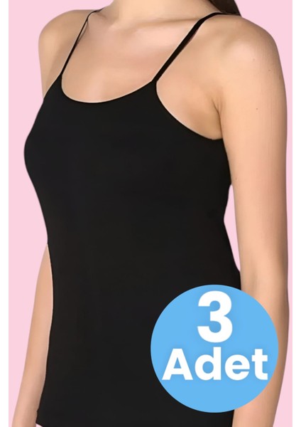 Kadın Ip Askılı Pamuklu Atlet 3 Adet fiyatları