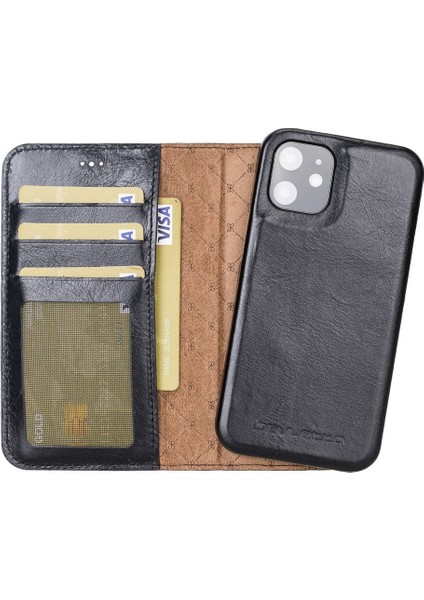 Apple iPhone 12 Mini Uyumlu Deri Kılıf MW36 Rst1