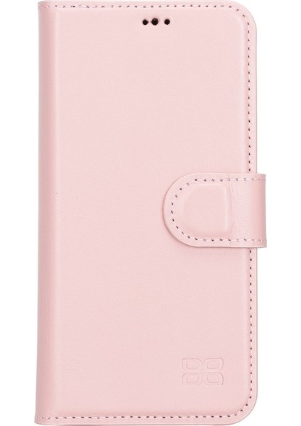 Apple iPhone 13 Uyumlu Deri Cüzdanlı Kılıf Nu2 Pembe fırsatları