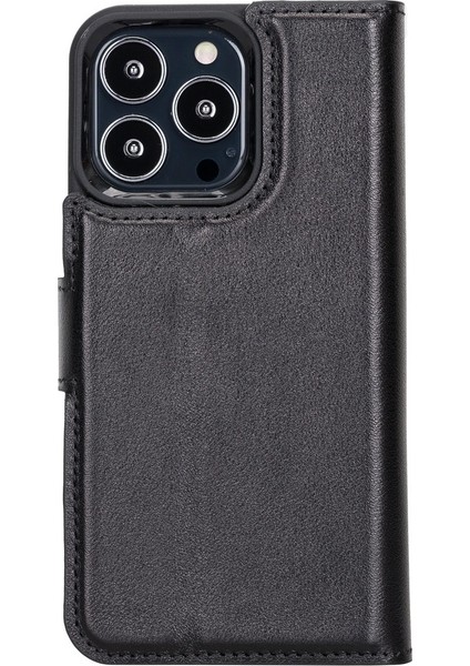 Apple iPhone 13 Pro Uyumlu Deri Cüzdanlı Kılıf Rst1