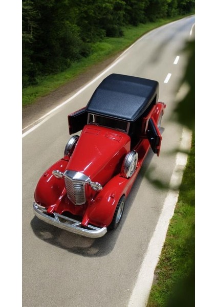 Nostaljik Metal Çek Bırak Araba Kırmızı Kapılar Açılır ( 1/36 Ölçek ) Mod:3