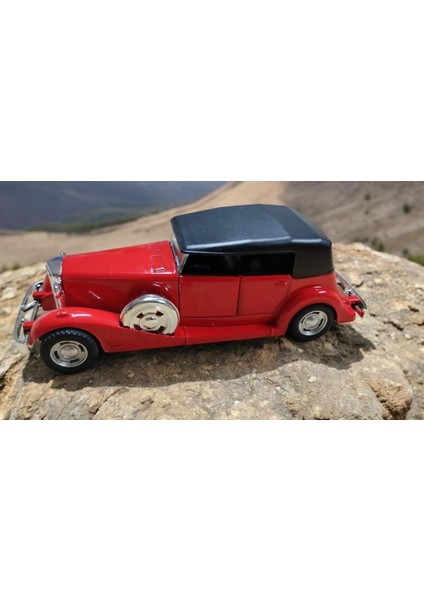 Nostaljik Metal Çek Bırak Araba Kırmızı Kapılar Açılır ( 1/36 Ölçek ) Mod:3 indirimleri