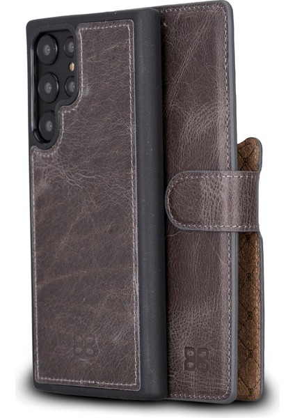 Samsung Galaxy S22 Ultra Uyumlu Deri Cüzdanlı Kılıf TN18