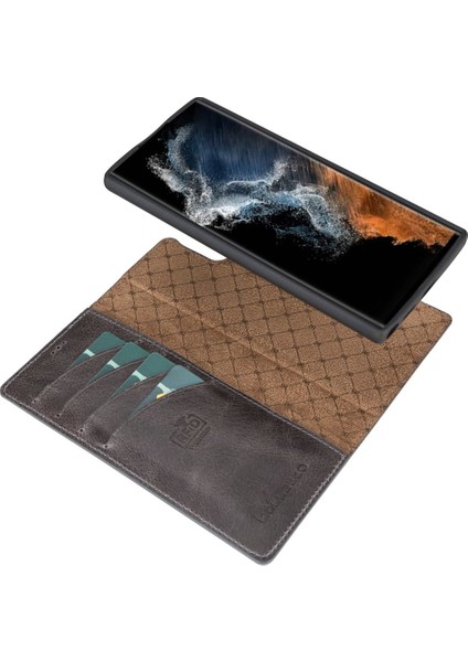 Samsung Galaxy S22 Ultra Uyumlu Deri Cüzdanlı Kılıf TN18 fırsatları