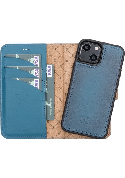 Apple iPhone 13 Mini Uyumlu Deri Cüzdanlı Kılıf BRN4EF fiyatları