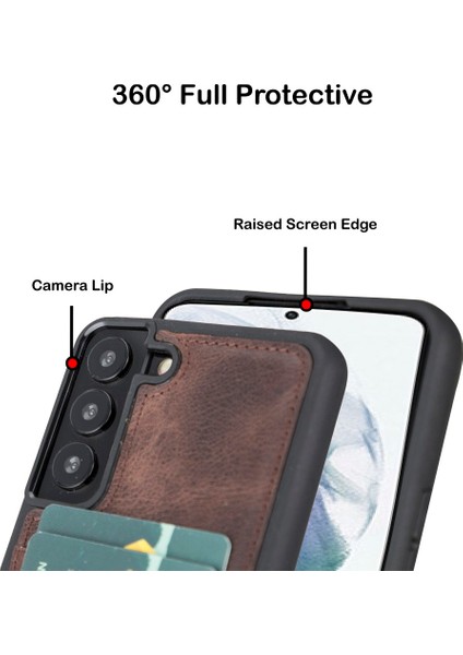 Samsung Galaxy S22 Plus Uyumlu Deri Arka Kapak Fxcp Tn3